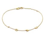 armband met letter goud